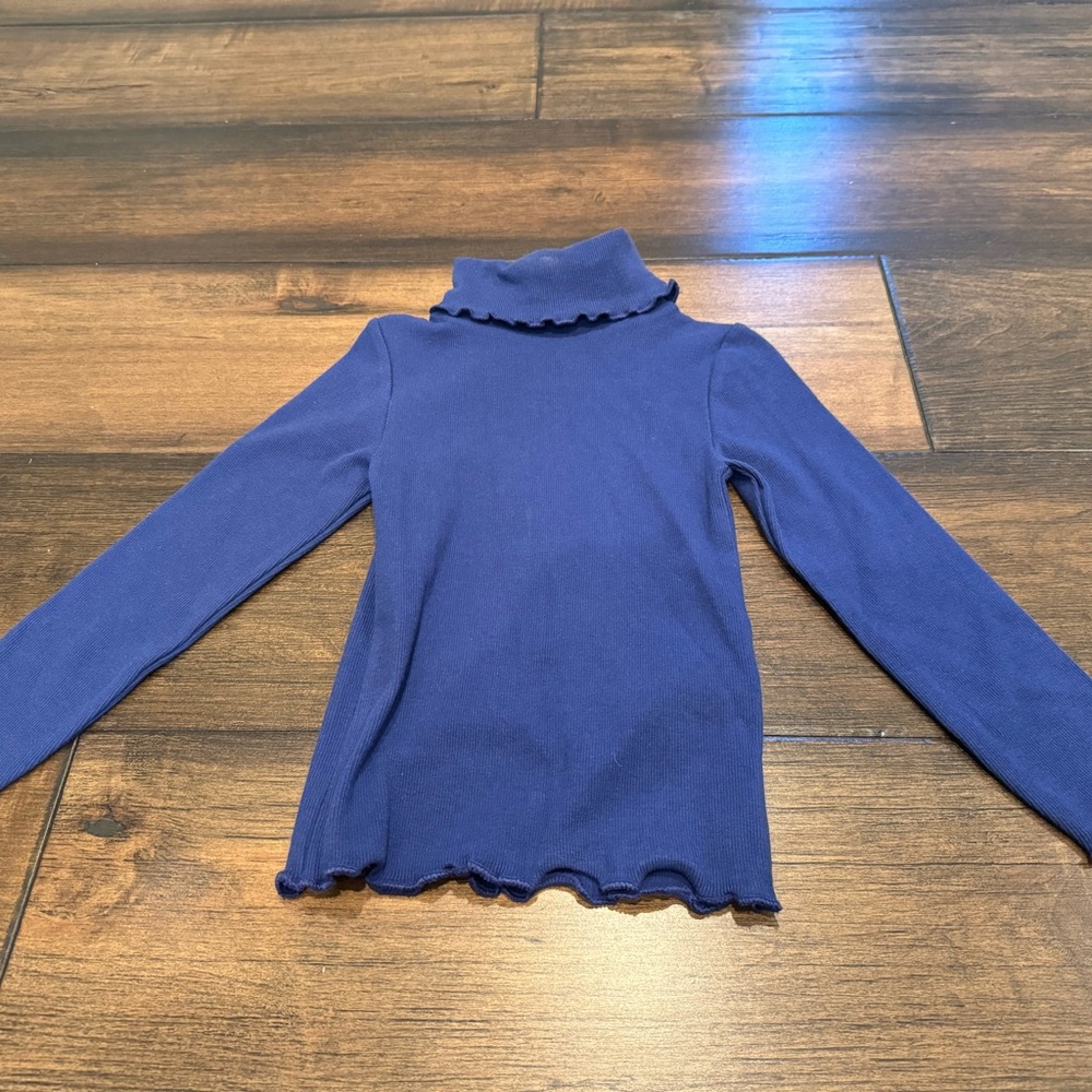 Mini Boden Blue Turtleneck Top Size 3-4 years